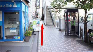 大船駅東口からのクリニックまでの道順