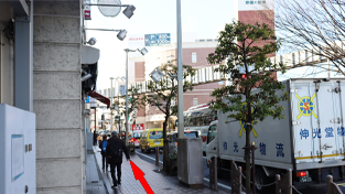 大船駅東口からのクリニックまでの道順