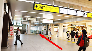 大船駅東口からのクリニックまでの道順